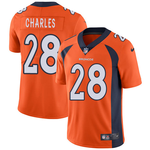 Nike Broncos #28 Jamaal Charles Orange Team Color Youth Stitched NFL Vapor Untouchable Limited Jersey
